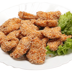 Пилешки хапки със сусам